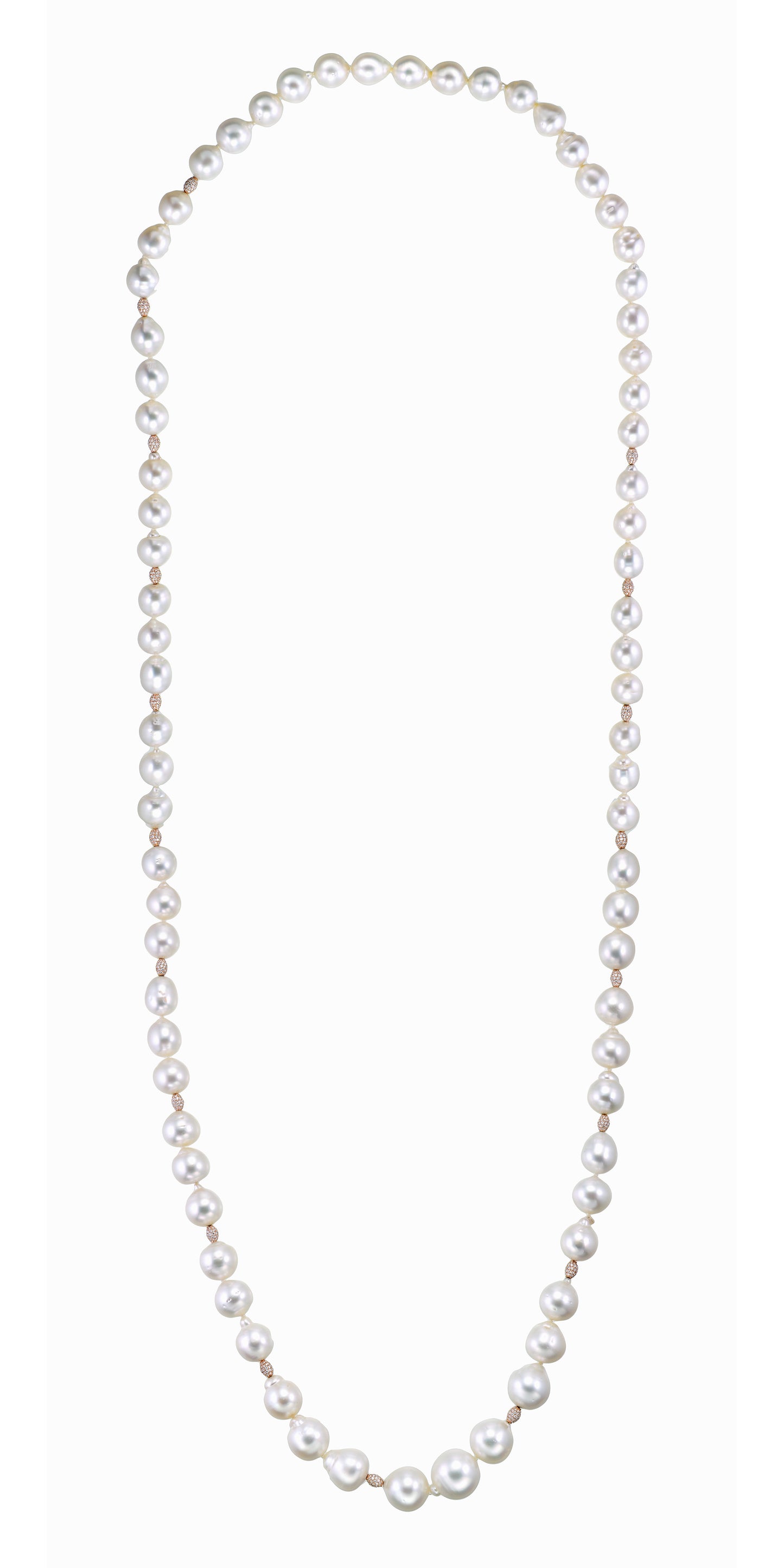 18K Gold Classic Baroque South Sea Pearl Necklace