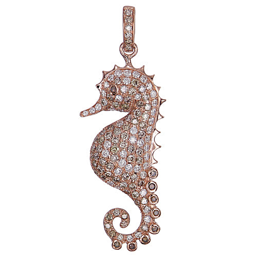 Seahorse Pendant in 18K Rose Gold