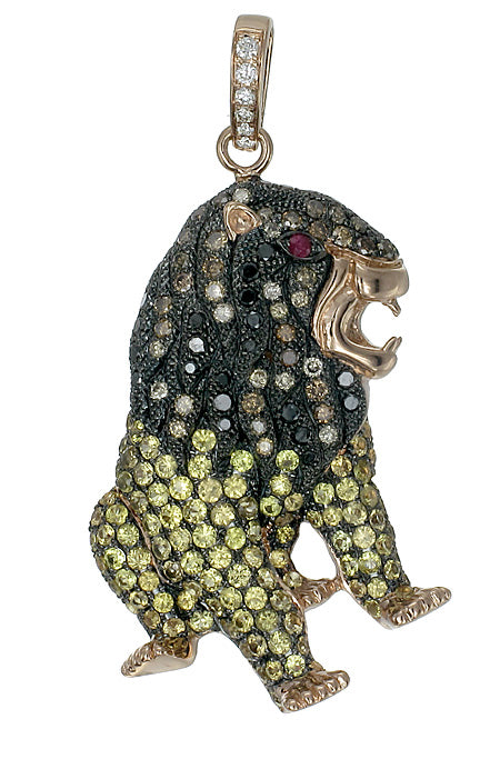 Lion Pendant in 18K Rose Gold
