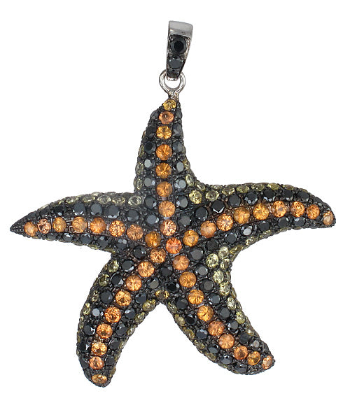 Starfish Pendant in 18K White Gold
