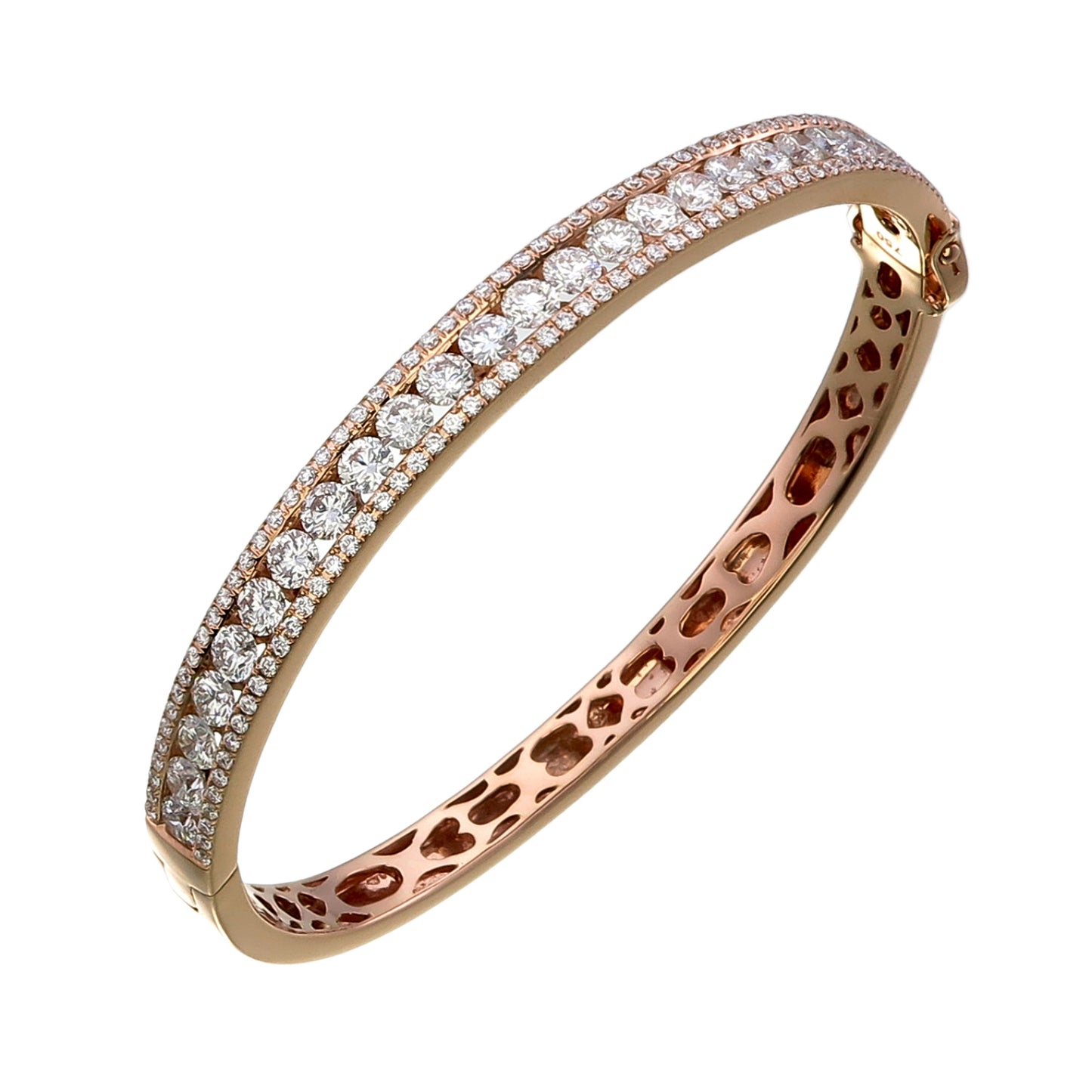 Elegant 18K Gold Diamond Bangle Bracelet