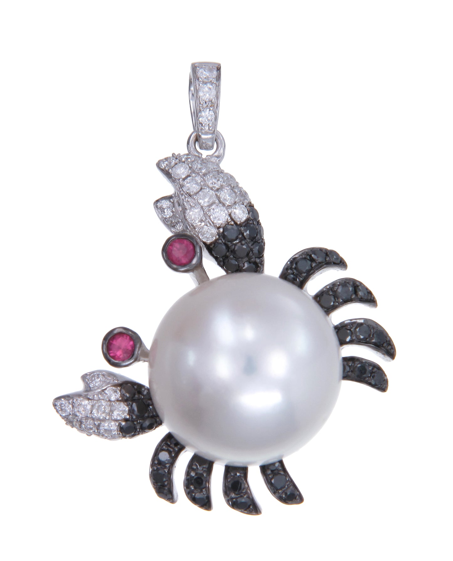 Crimson-Eyed Crab Pendant (Ruby Edition)