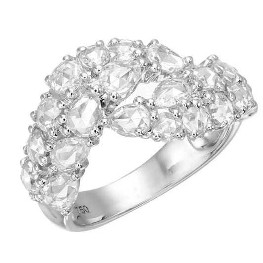 Roselight Crescent Cluster Ring