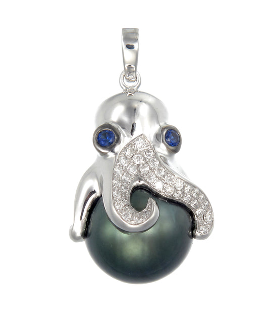 Diamond Depths Octopus Pendant (Tahitian Edition)