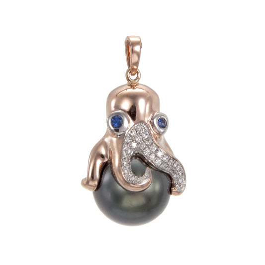 Rosé Octopus Pendant (Tahitian Edition)